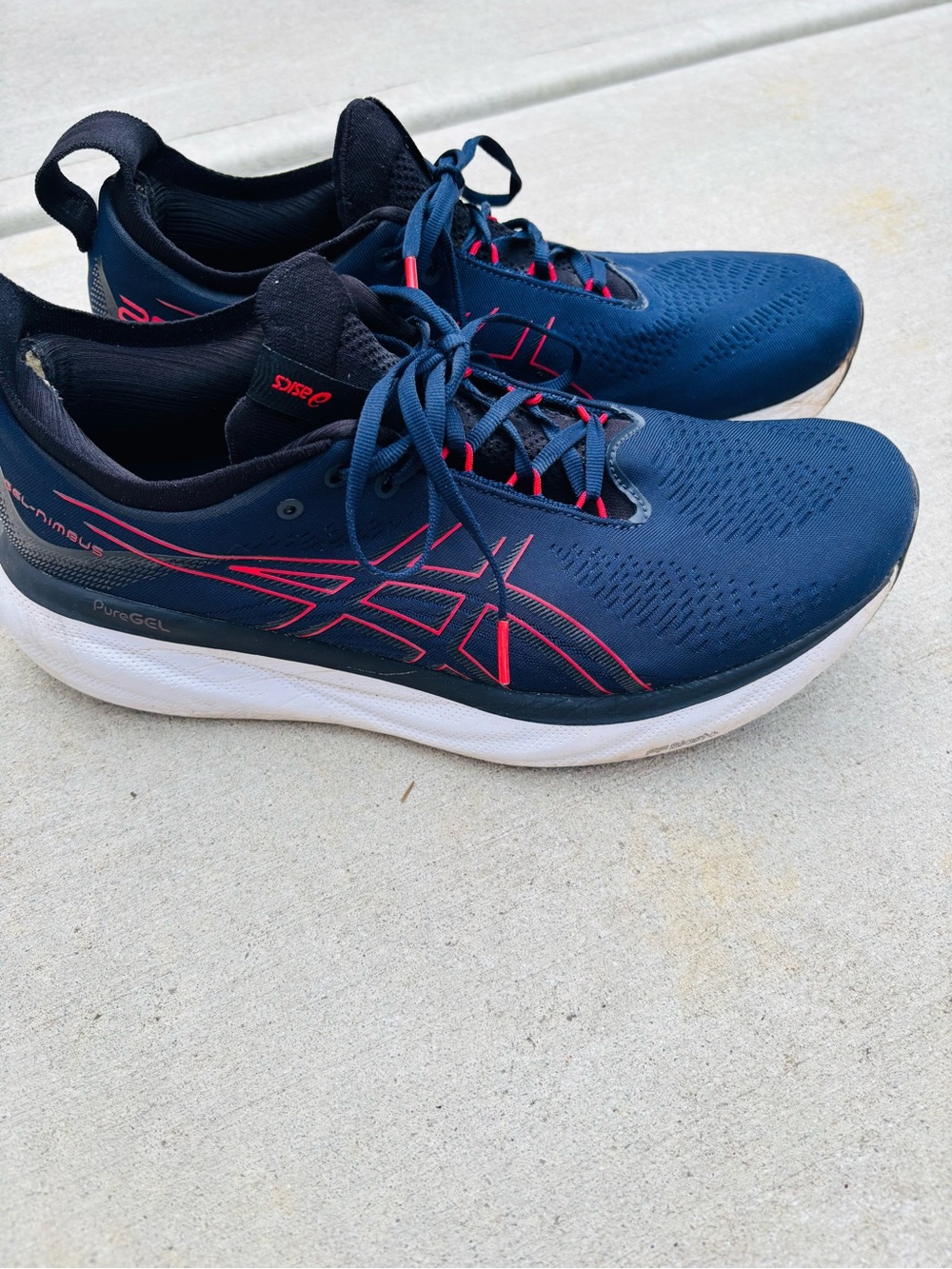 Asics Gel Nimbus 25 Men's Navy Blue Athletic Running Shoes  size 12 - Picture 7 of 12